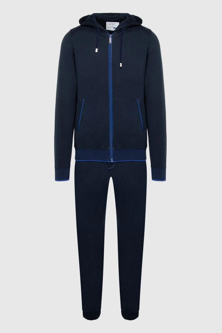 Zilli man men's sports suit made of polyamide, wool and silk, blue купить с ценами и фото 167823 - photo 1