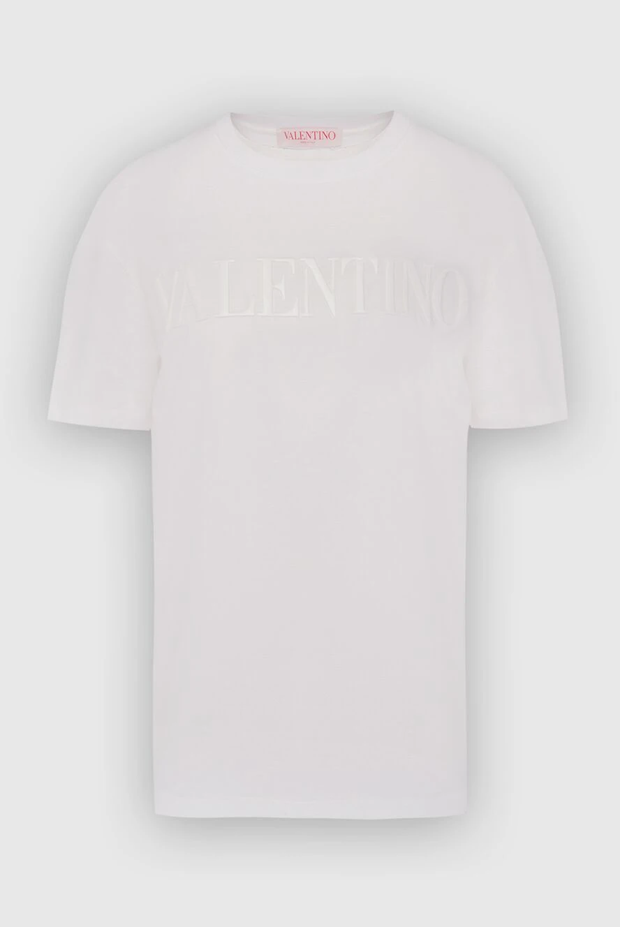 Valentino woman white cotton t-shirt for women купить с ценами и фото 167839 - photo 1