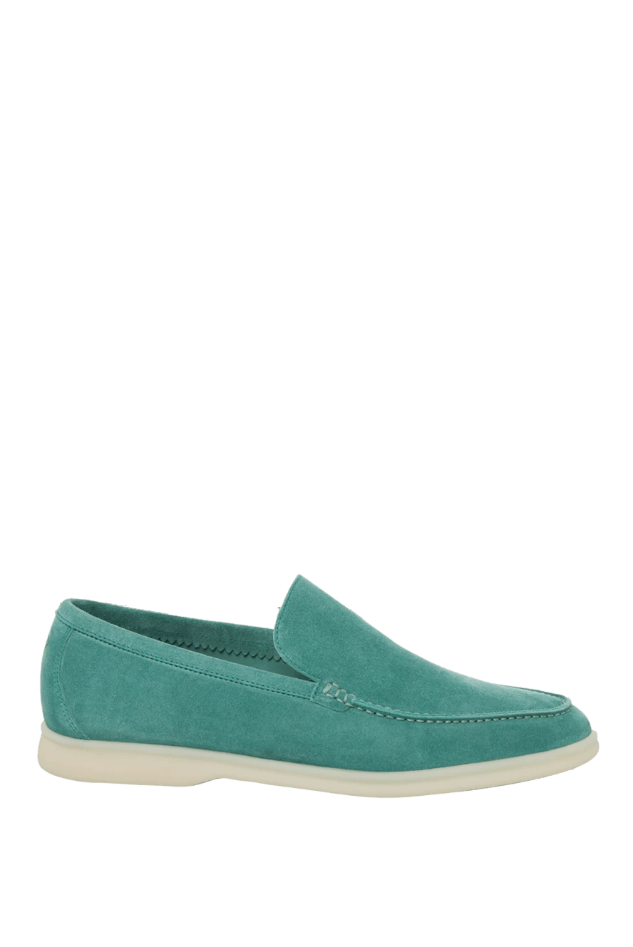 Loro Piana man green nubuck loafers for men купить с ценами и фото 167861 - photo 1