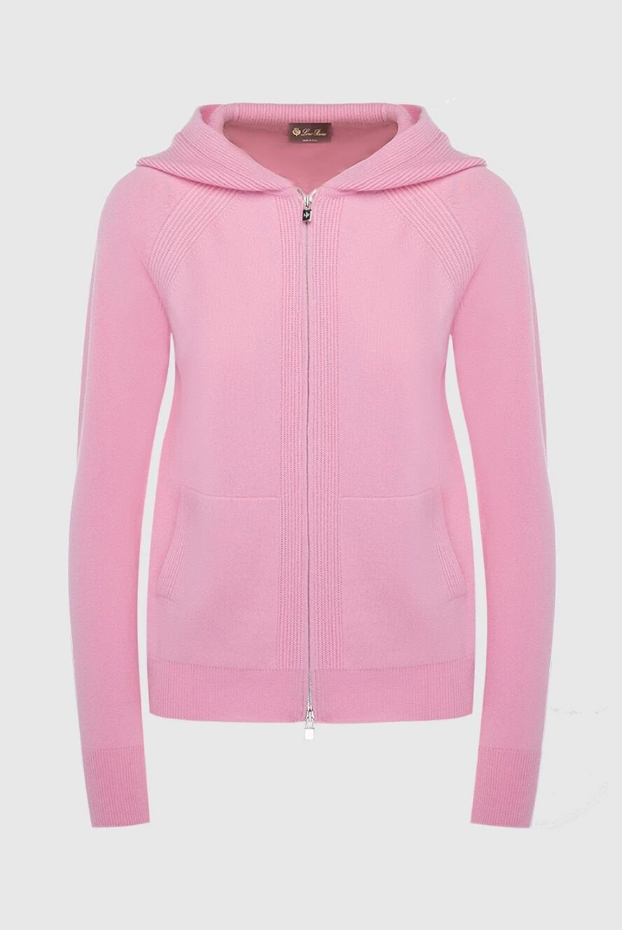 Loro Piana woman pink cashmere hoodie for women купить с ценами и фото 167999 - photo 1