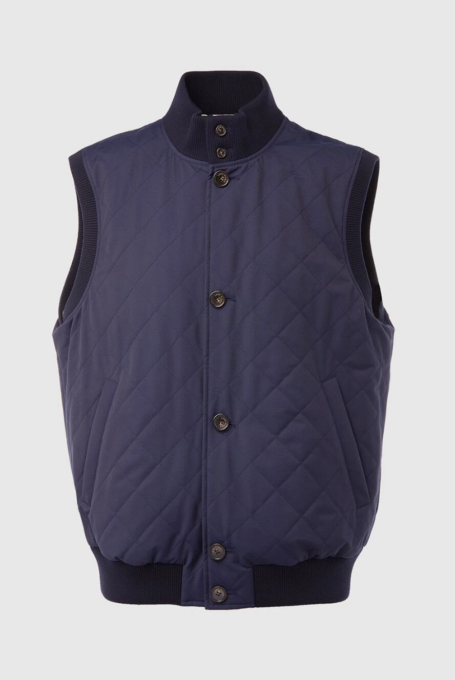 Loro Piana man polyester vest blue for men купить с ценами и фото 168041 - photo 1