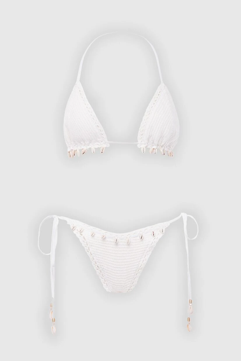 Zimmermann купальник раздельный из хлопка белый женский 168058 - фото 1