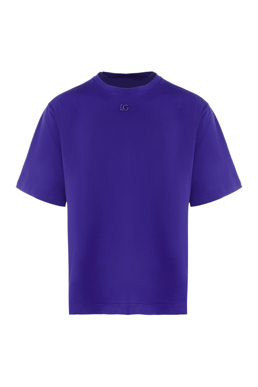 Dolce & Gabbana man purple cotton t-shirt for men купить с ценами и фото 168078 - photo 1