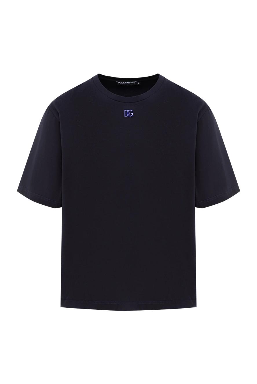 Dolce & Gabbana deep blue cotton t-shirt with dg embroidery
168078 - photo 1