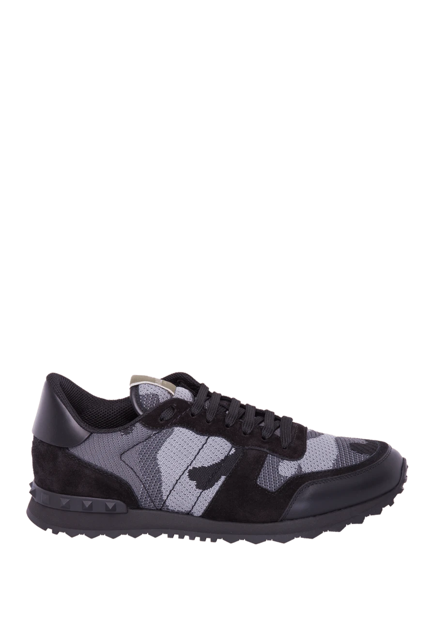 Valentino man sneakers in textile and leather gray for men купить с ценами и фото 168143 - photo 1