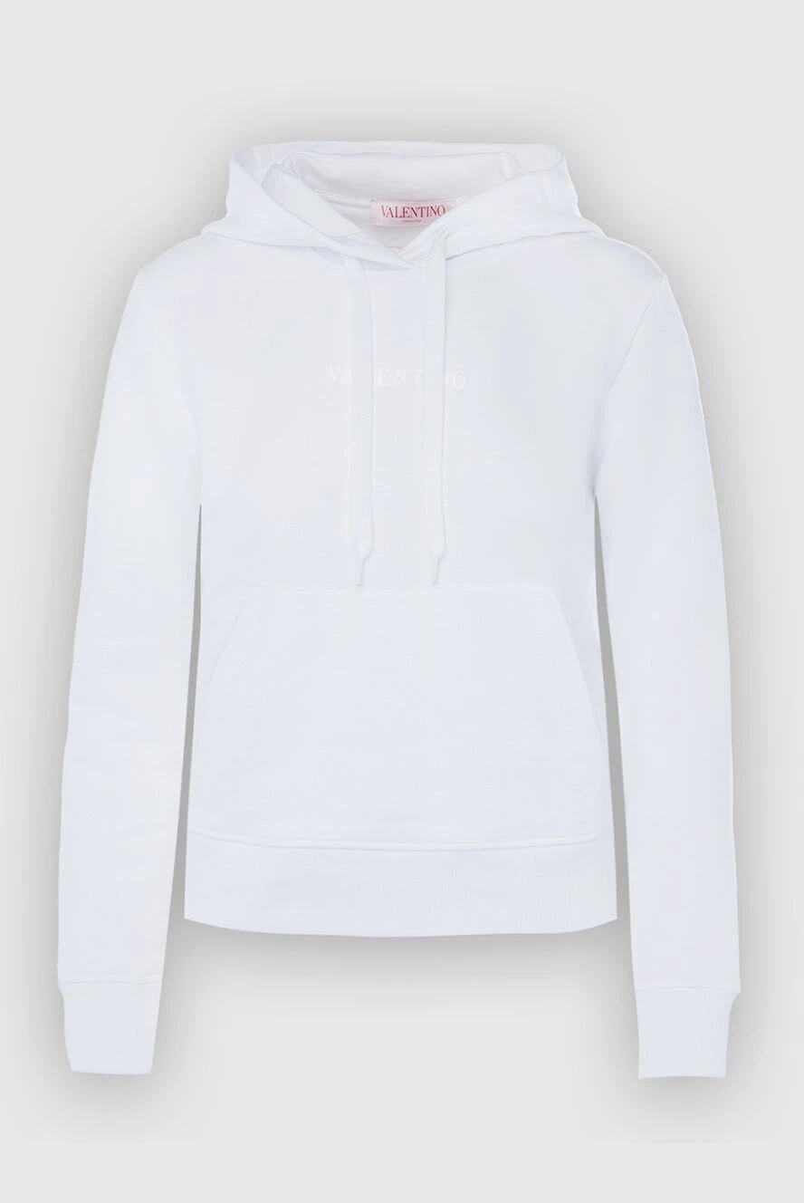 Valentino woman cotton hoodie white for women купить с ценами и фото 168153 - photo 1