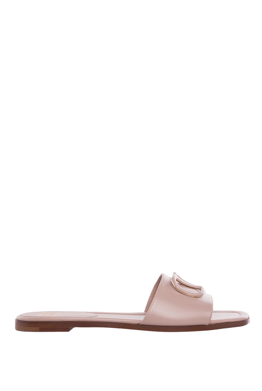 Valentino woman pink leather flip-flops for women купить с ценами и фото 168164 - photo 1