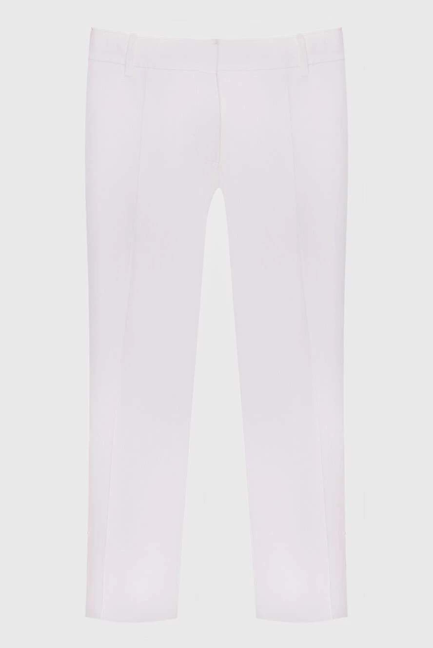 Valentino woman white viscose and silk trousers for women купить с ценами и фото 168169 - photo 1