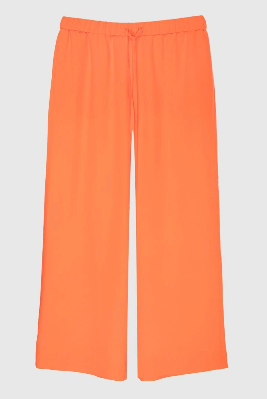 Valentino woman orange silk trousers for women купить с ценами и фото 168174 - photo 1