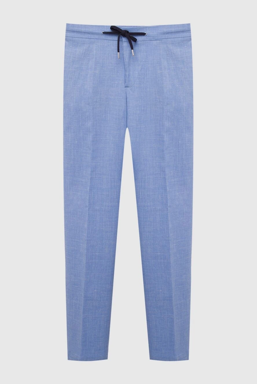 Cesare di Napoli man blue trousers for men купить с ценами и фото 168187 - photo 1