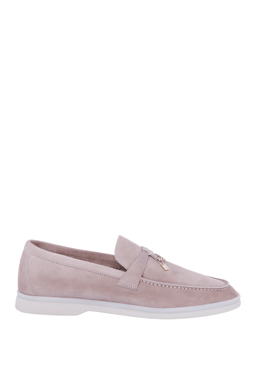 Loro Piana woman pink suede loafers for women купить с ценами и фото 168314 - photo 1