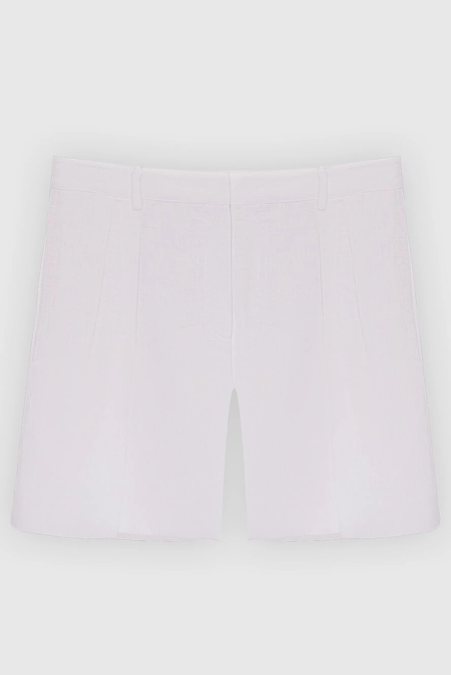 Loro Piana woman white linen shorts for women купить с ценами и фото 168322 - photo 1