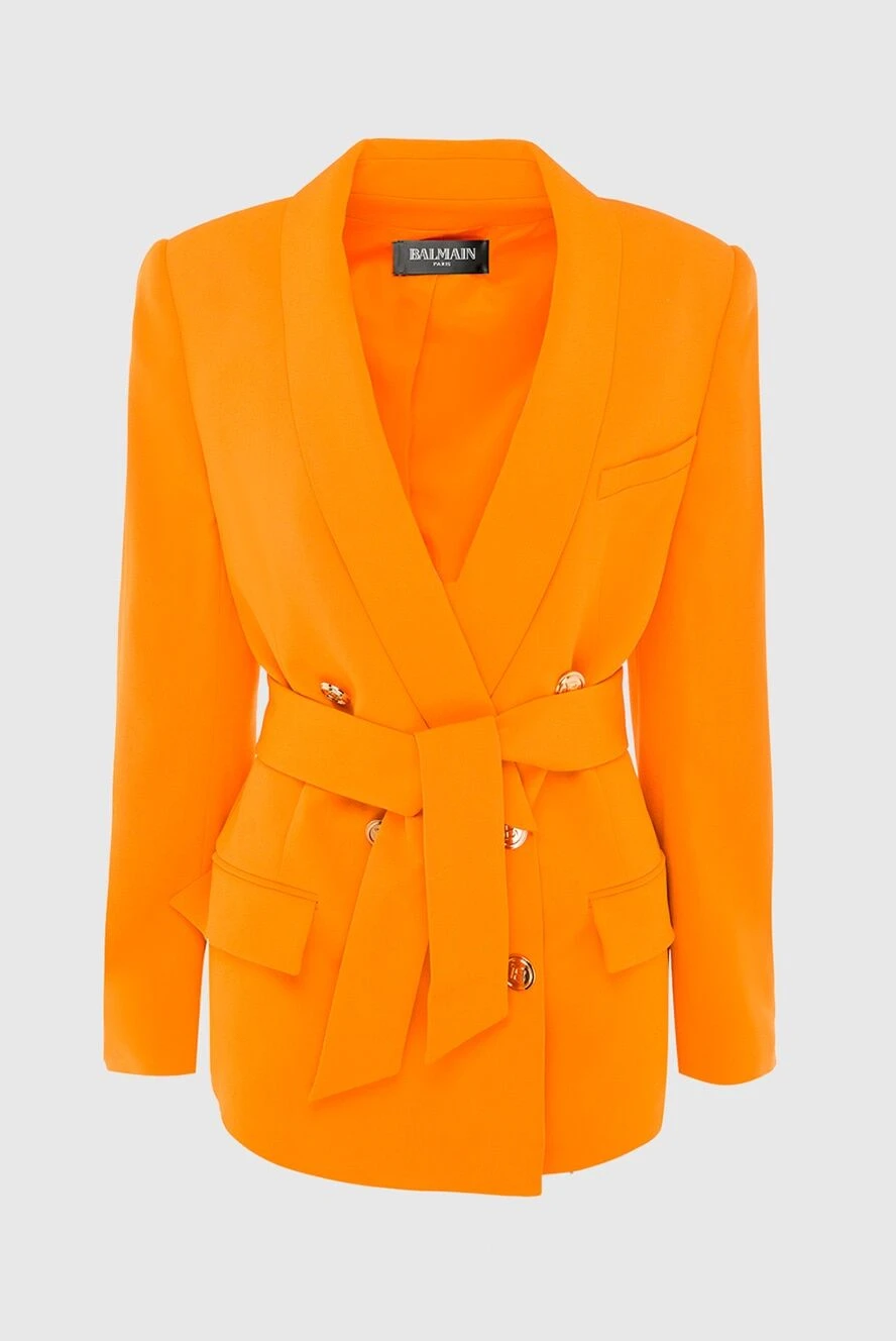 Balmain woman orange viscose jacket for women купить с ценами и фото 168352 - photo 1