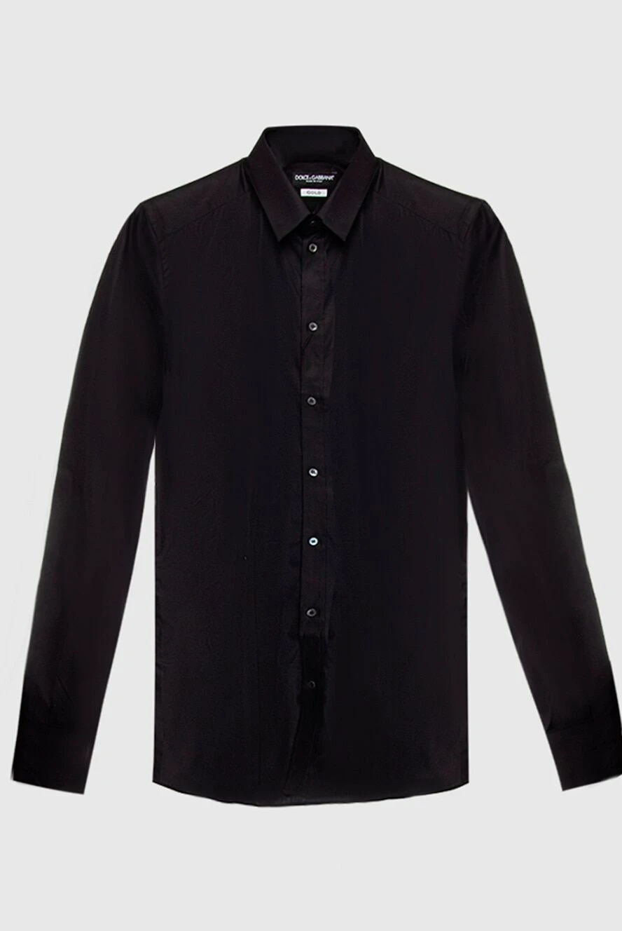 Dolce & Gabbana man men's black cotton shirt купить с ценами и фото 168386 - photo 1