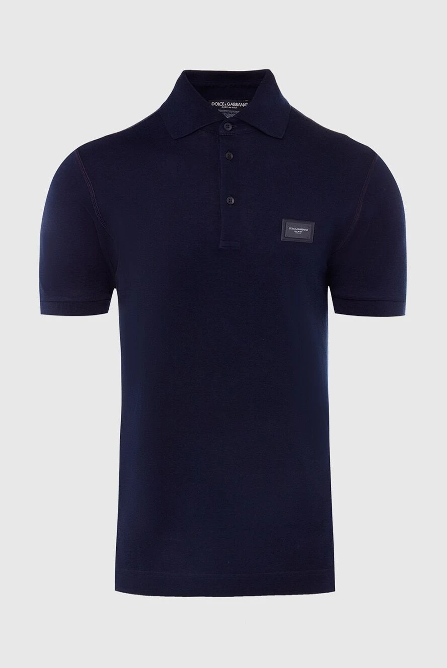 Dolce & Gabbana man blue cotton polo for men купить с ценами и фото 168389 - photo 1