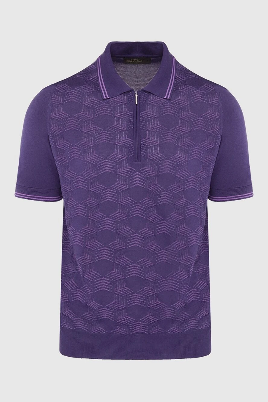 Cesare di Napoli man silk polo purple for men купить с ценами и фото 168410 - photo 1