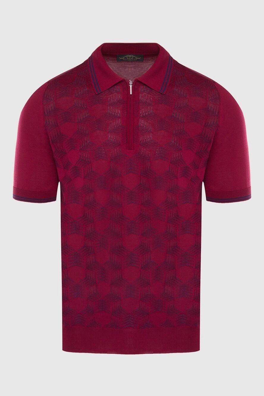 Cesare di Napoli man silk polo burgundy for men купить с ценами и фото 168412 - photo 1