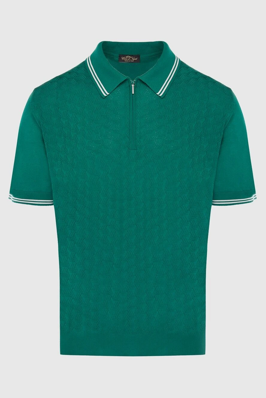 Cesare di Napoli man silk polo green for men купить с ценами и фото 168414 - photo 1