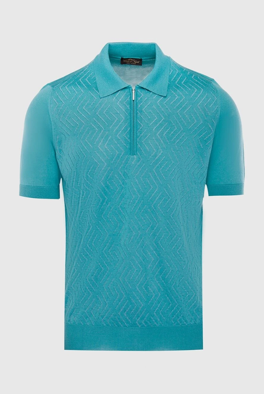 Cesare di Napoli man silk polo green for men купить с ценами и фото 168415 - photo 1