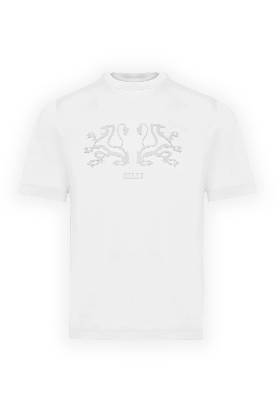 Zilli man white cotton t-shirt for men купить с ценами и фото 168433 - photo 1