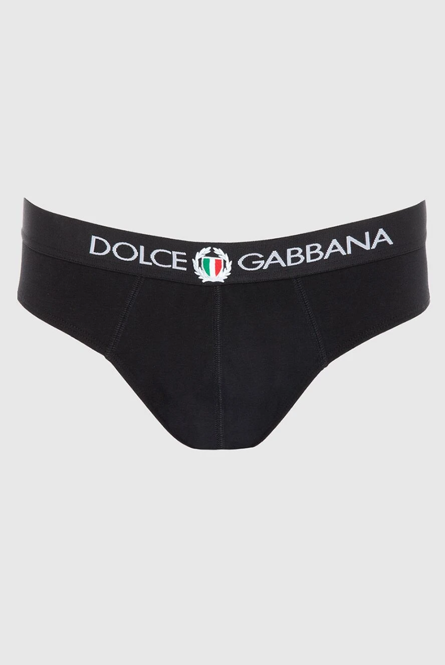 Dolce & Gabbana man black men's briefs made of cotton and elastane купить с ценами и фото 168471 - photo 1