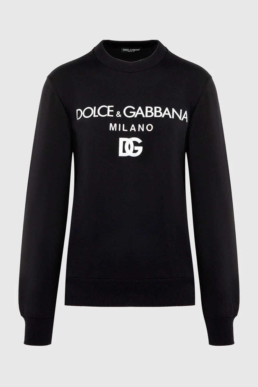 Dolce & Gabbana man cotton sweatshirt black for men купить с ценами и фото 168485 - photo 1