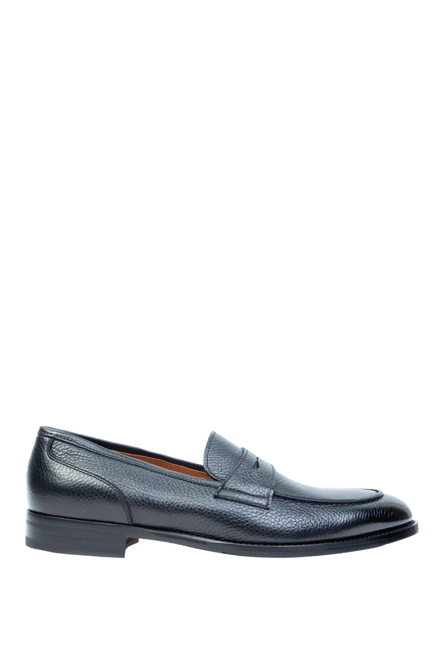 Doucal`s man blue leather loafers for men купить с ценами и фото 168503 - photo 1