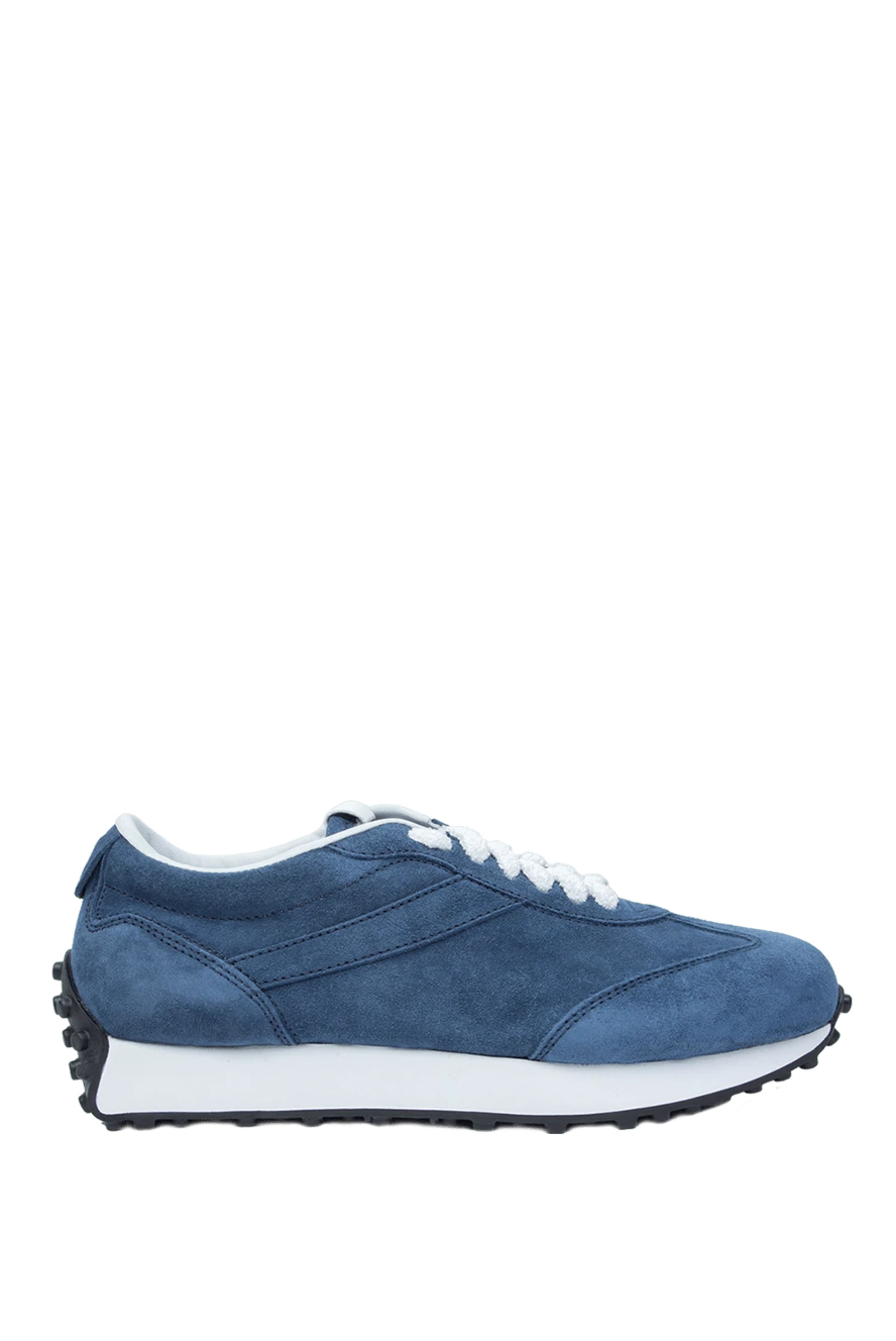 Doucal`s man blue suede sneakers for men купить с ценами и фото 168512 - photo 1