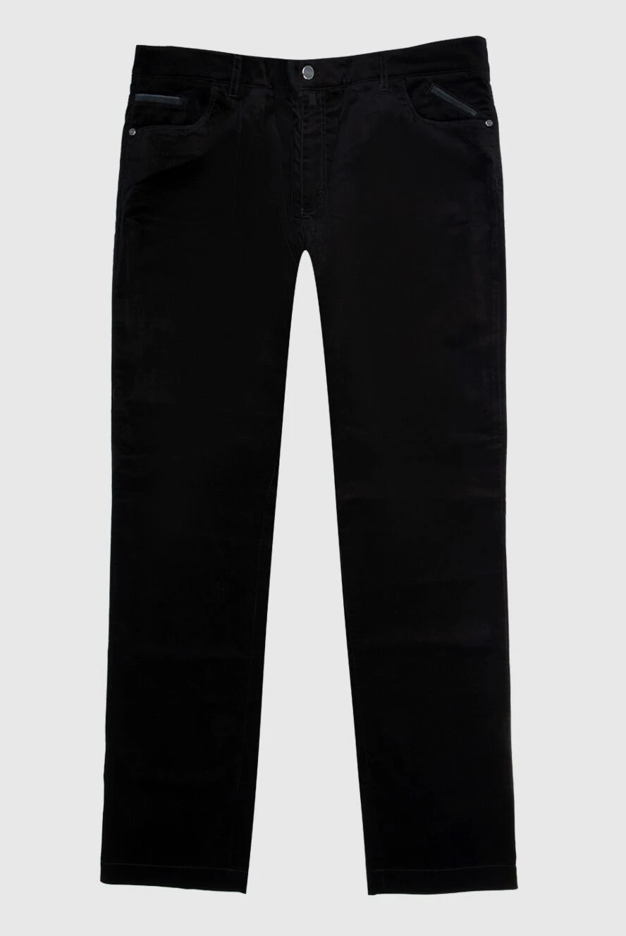 Zilli man black cotton jeans for men купить с ценами и фото 168566 - photo 1