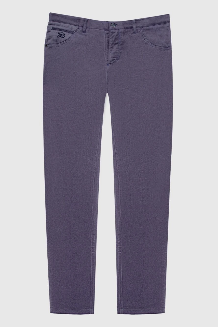 Zilli man purple cotton jeans for men купить с ценами и фото 168568 - photo 1