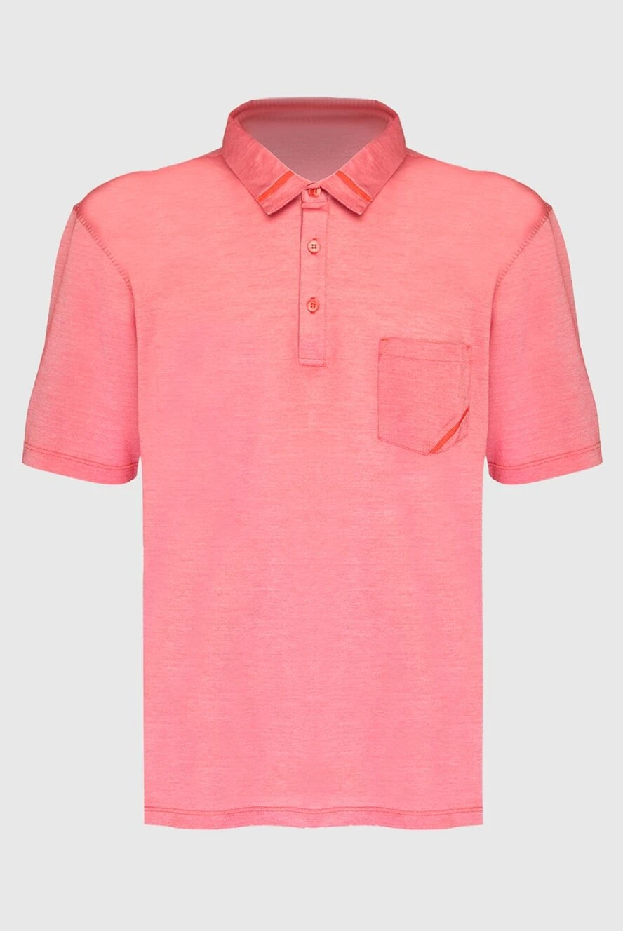 Zilli man cotton and silk polo shirt pink for men купить с ценами и фото 168577 - photo 1