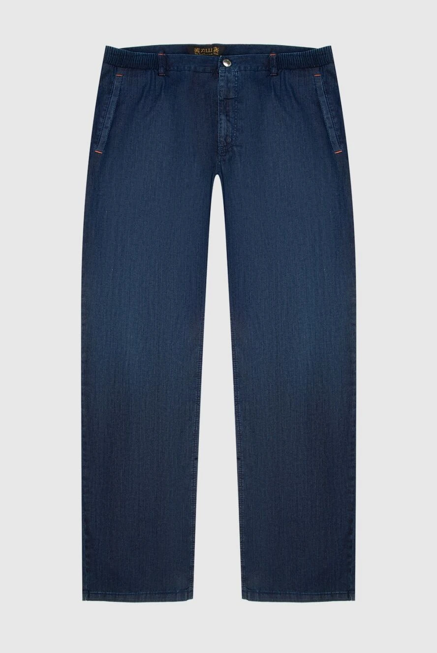 Zilli man blue cotton jeans for men купить с ценами и фото 168595 - photo 1