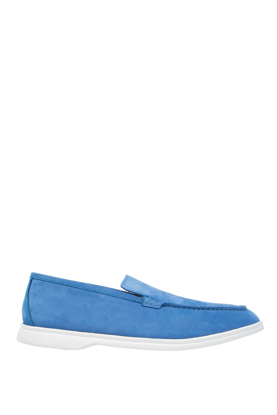 Cesare di Napoli man blue nubuck loafers for men купить с ценами и фото 168601 - photo 1