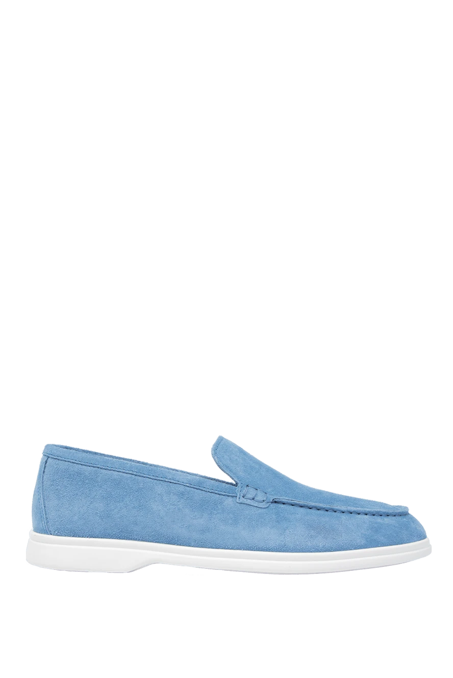 Cesare di Napoli man blue nubuck loafers for men купить с ценами и фото 168604 - photo 1