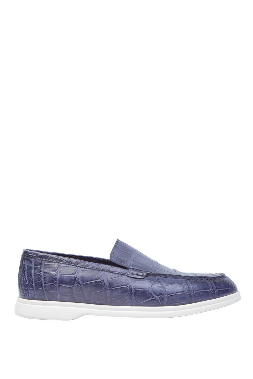 Cesare di Napoli man purple alligator loafers for men купить с ценами и фото 168608 - photo 1