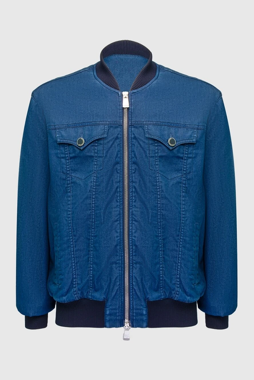 Scissor Scriptor man blue denim jacket made of cotton, silk and polyethylene for men купить с ценами и фото 168617 - photo 1