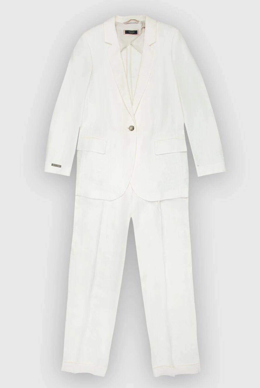 Peserico woman white women's polyester and cotton trouser suit купить с ценами и фото 168633 - photo 1