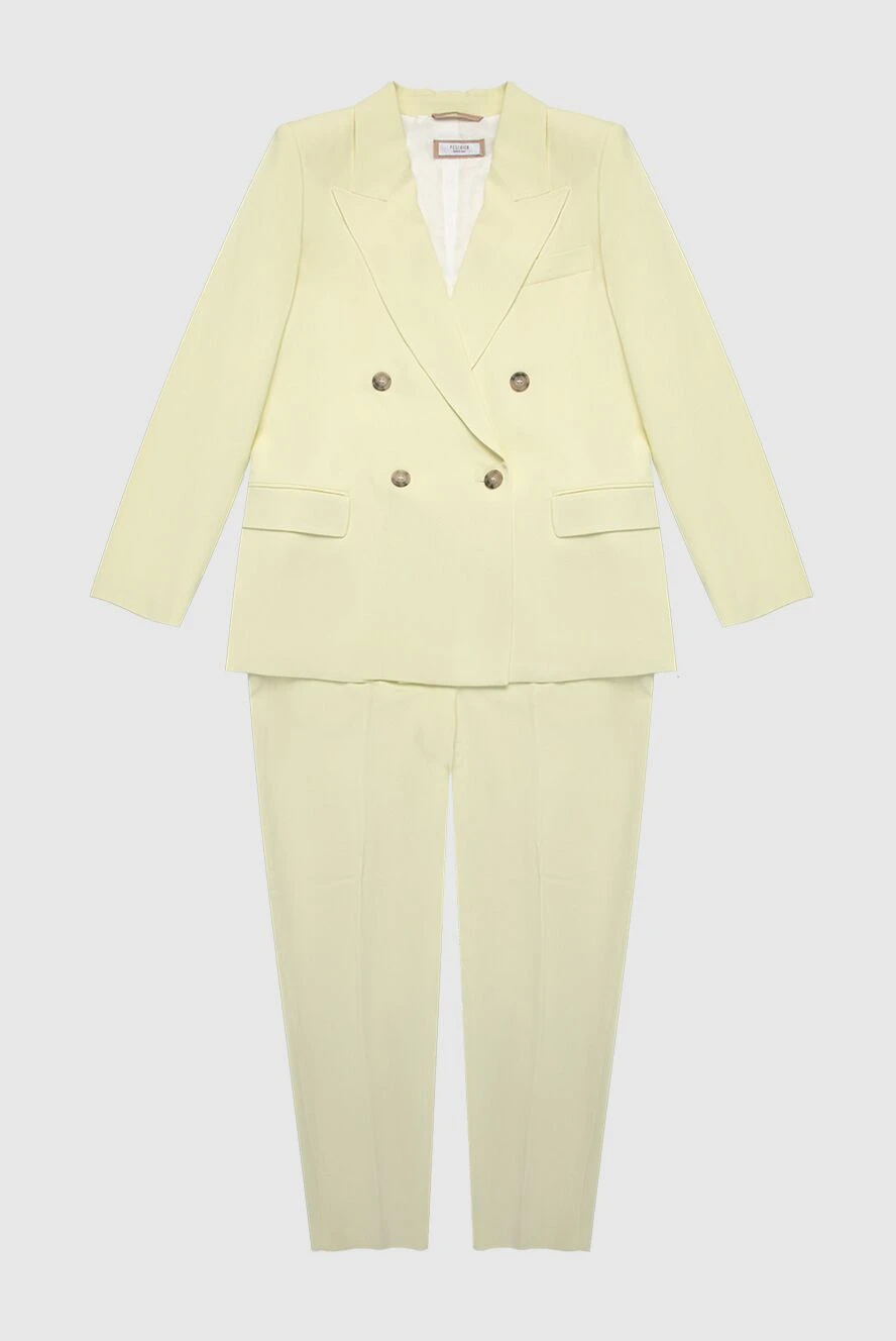 Peserico woman yellow women's trouser suit made of viscose and elastane купить с ценами и фото 168637 - photo 1