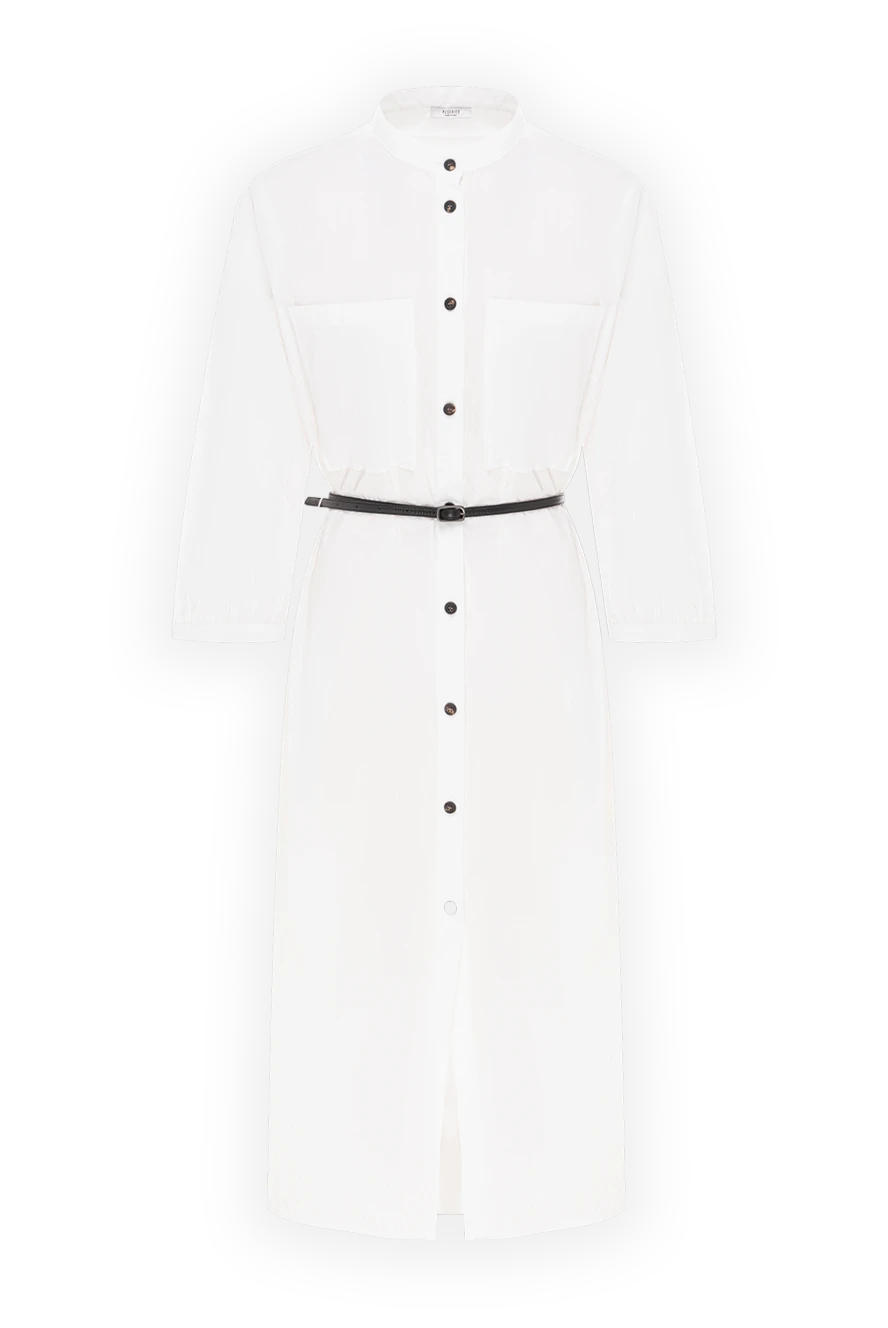 Peserico платье белое на пуговицах с разрезами и накладными карманами
168650 - фото 1
