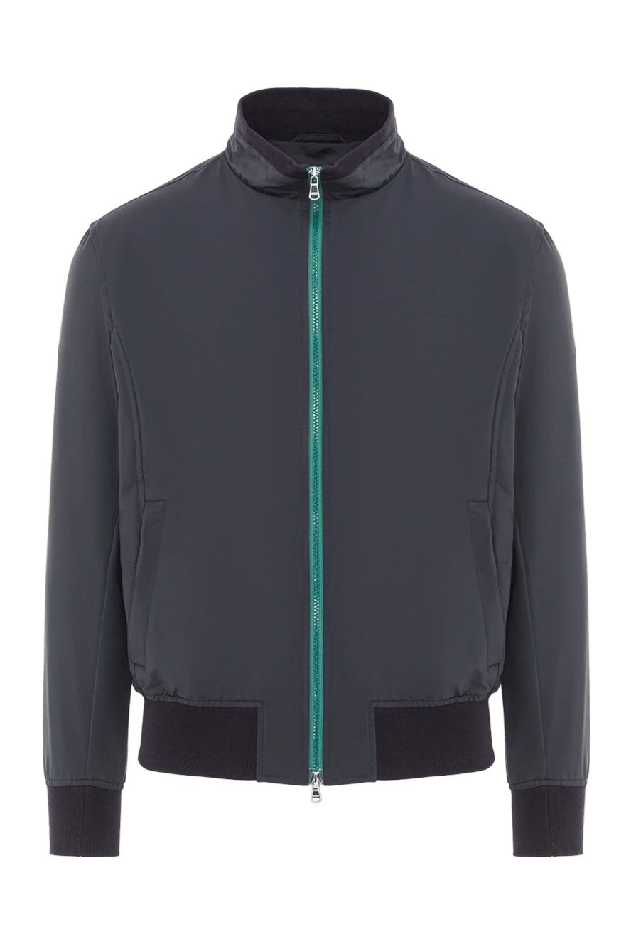 Barba Napoli куртка из шерсти и полиэстера синяя мужская 168708 - фото 1