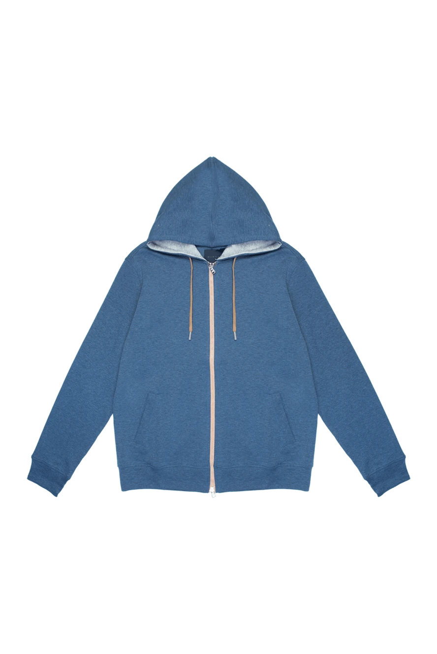 Barba Napoli man blue cotton and polyamide hoodie купить с ценами и фото 168714 - photo 1