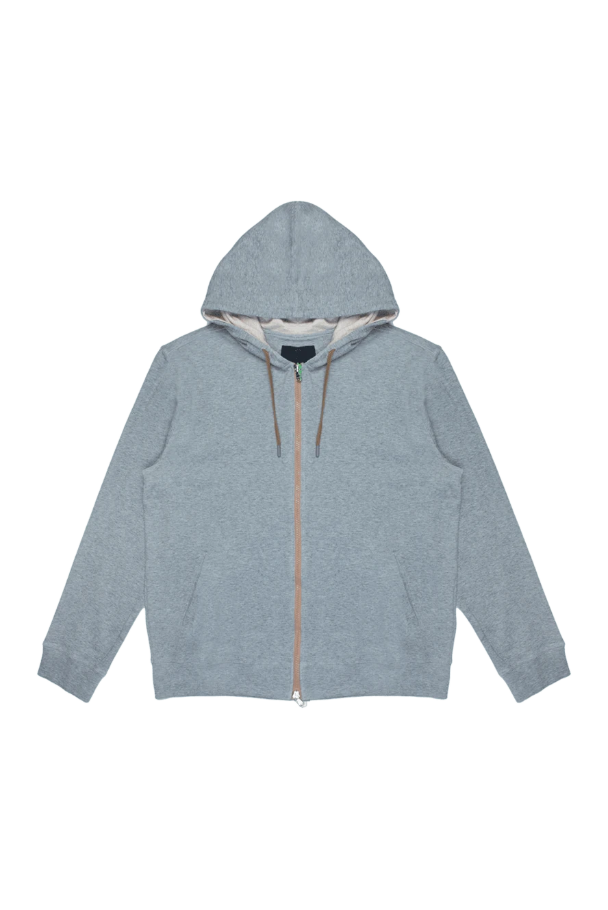 Barba Napoli man gray cotton and polyamide hoodie купить с ценами и фото 168716 - photo 1