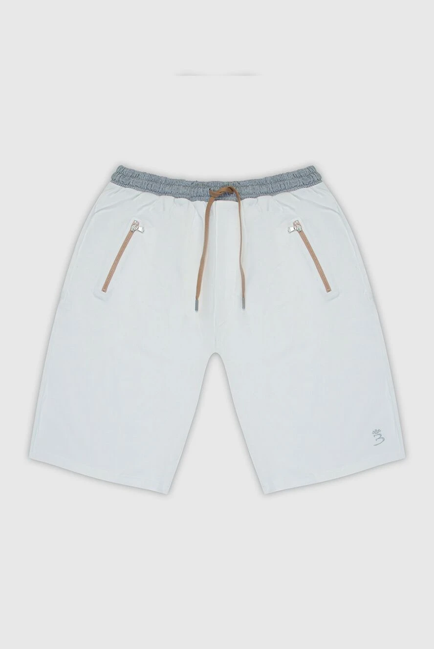 Barba Napoli man white cotton and polyamide shorts for men купить с ценами и фото 168720 - photo 1