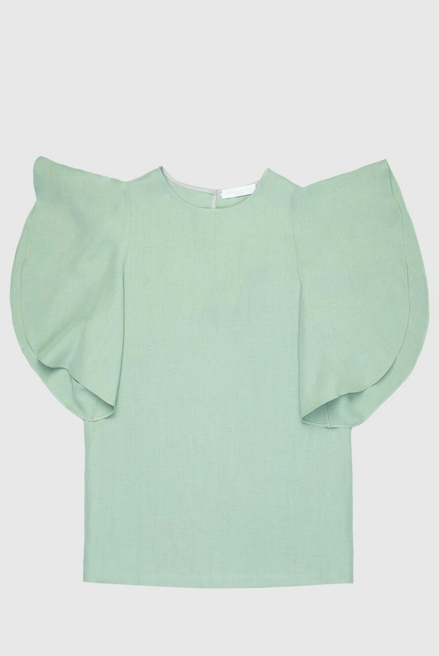 Fabiana Filippi woman green viscose and linen blouse for women купить с ценами и фото 168742 - photo 1