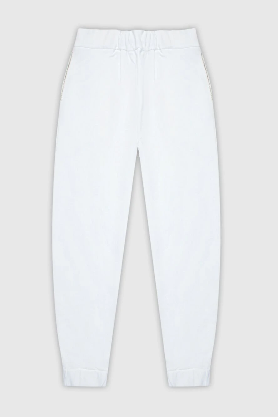 Fabiana Filippi woman white cotton trousers for women купить с ценами и фото 168756 - photo 1