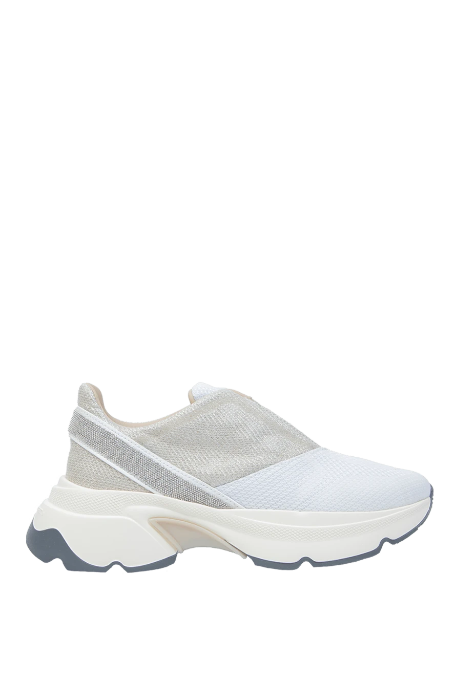 Fabiana Filippi woman white linen and polyamide sneakers for women купить с ценами и фото 168770 - photo 1