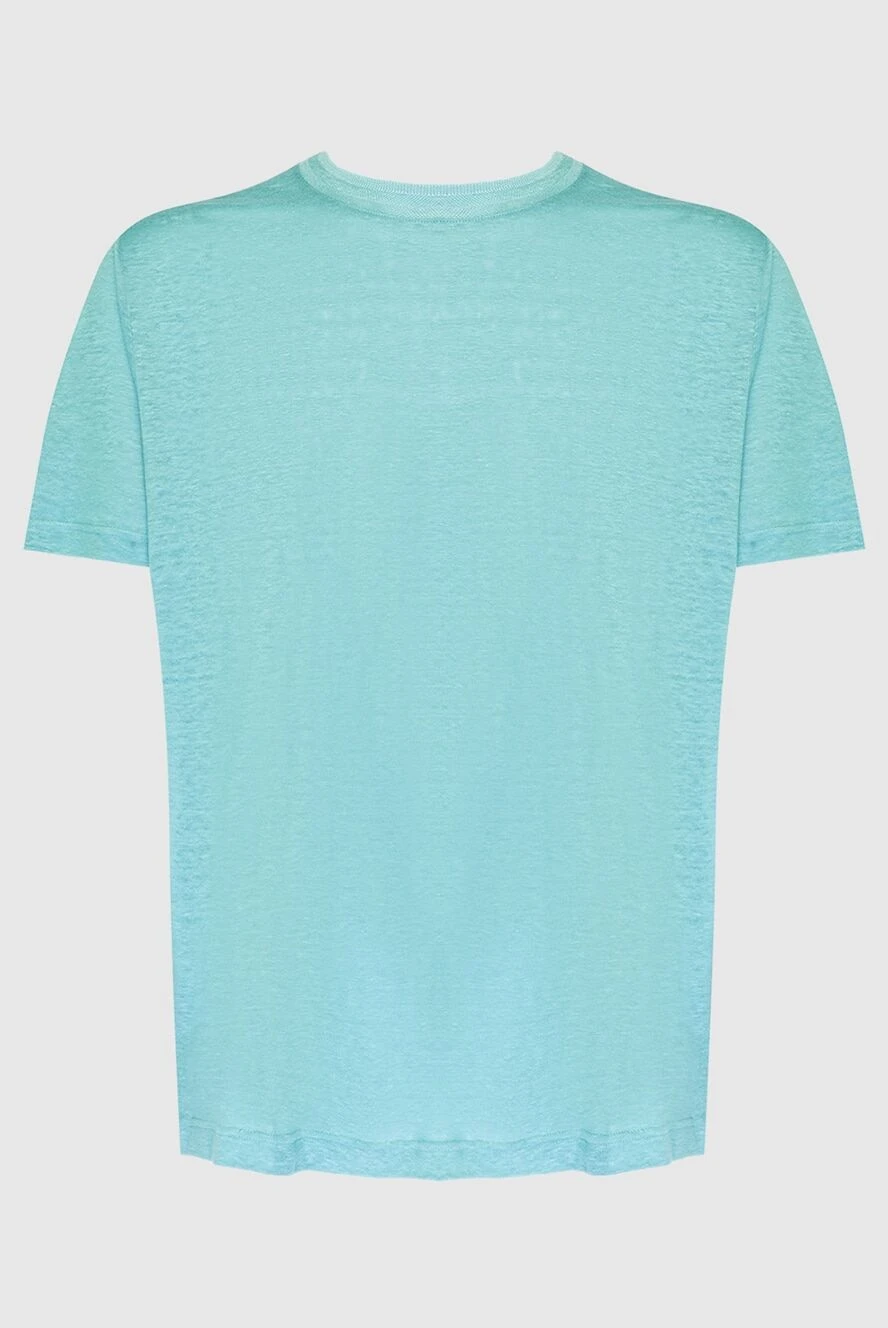 Loro Piana man blue linen t-shirt for men купить с ценами и фото 168775 - photo 1