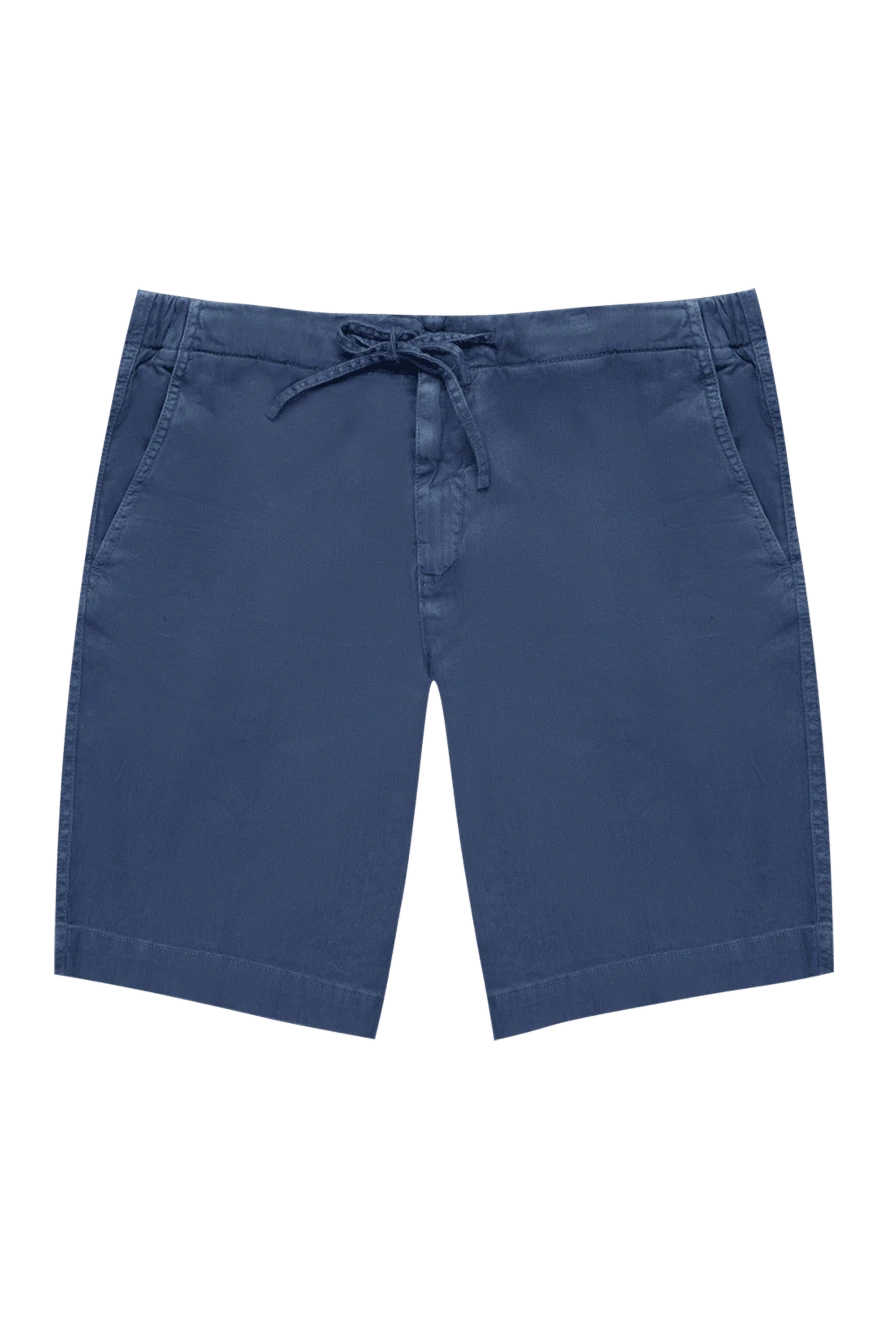 Loro Piana man blue linen and cotton shorts for men купить с ценами и фото 168817 - photo 1