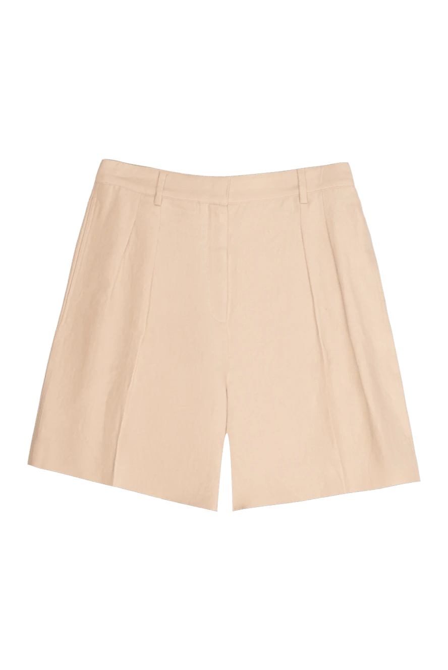 Loro Piana woman beige linen shorts for women купить с ценами и фото 168831 - photo 1