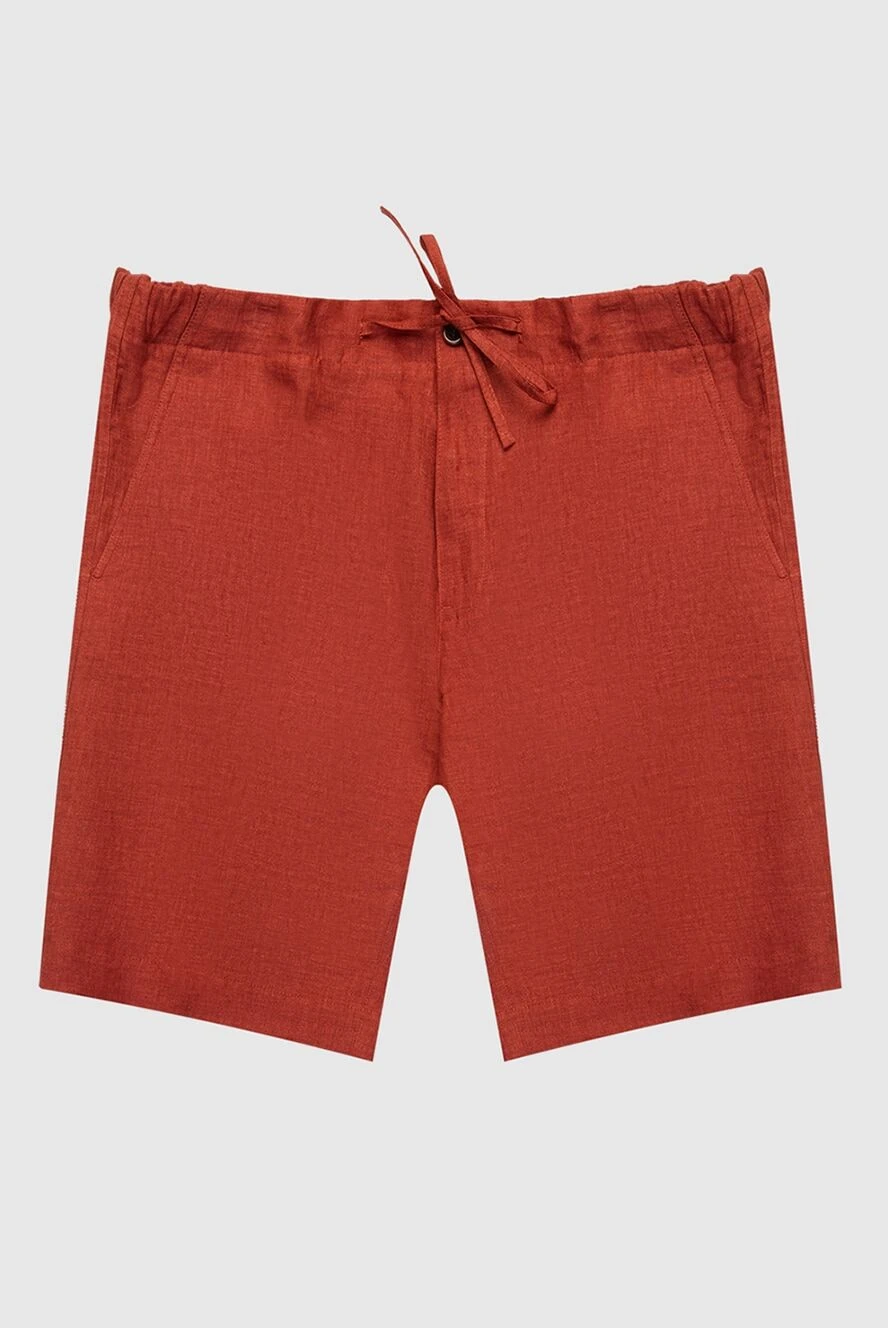 Loro Piana man orange linen shorts for men купить с ценами и фото 168832 - photo 1